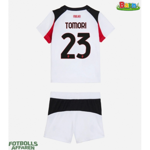 AC Milan Fikayo Tomori #23 Bortaställ Barn 2025-26 Kortärmad (+ Korta byxor)